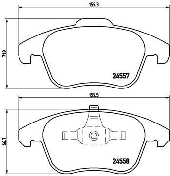 BREMBO Bremsbelagsatz, Scheibenbremse (P 61 086)