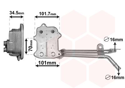 VAN WEZEL Ölkühler, Motoröl (03013702) Thumbnail