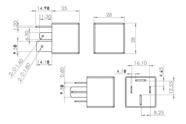 BOSCH Relais, Arbeitsstrom (0 986 AH0 082)