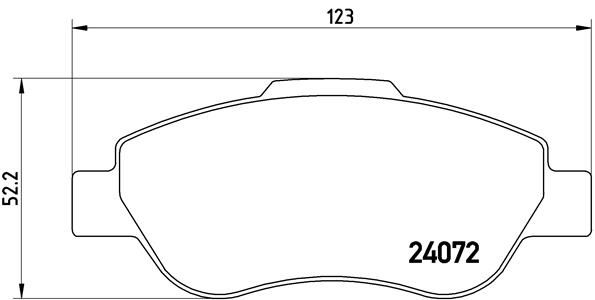 BREMBO Bremsbelagsatz, Scheibenbremse (P 23 097)