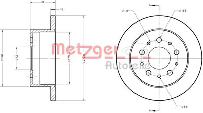 METZGER Bremsscheibe (6110651)