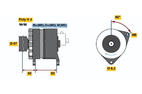 BOSCH Generator (0 986 036 631)