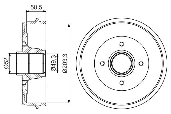 BOSCH Bremstrommel (0 986 477 214)