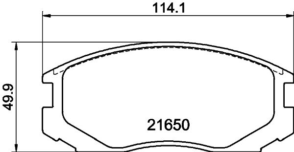 HELLA Bremsbelagsatz, Scheibenbremse (8DB 355 017-161)