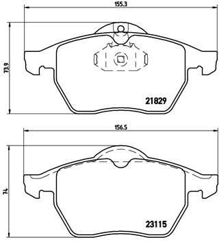 BREMBO Bremsbelagsatz, Scheibenbremse (P 59 022)