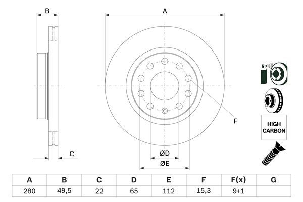 BOSCH Bremsscheibe (0 986 479 098)