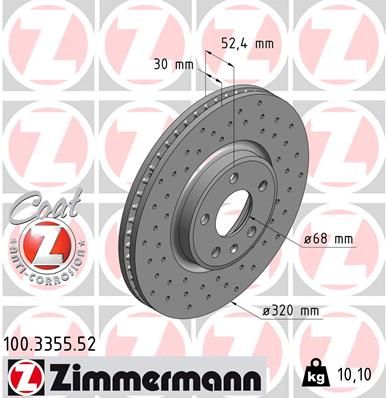 ZIMMERMANN Bremsscheibe (100.3355.52)