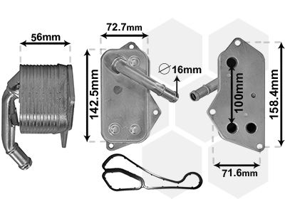 VAN WEZEL Ölkühler, Motoröl (06013701)