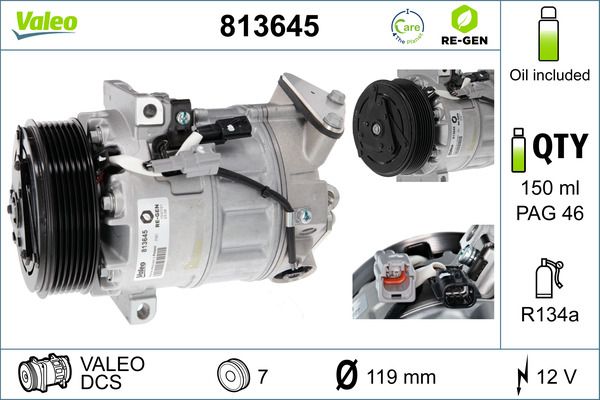 VALEO Kompressor, Klimaanlage (813645)