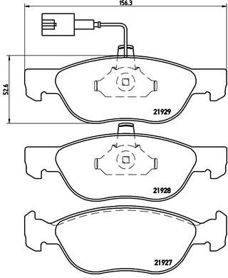 BREMBO Bremsbelagsatz, Scheibenbremse (P 23 070)