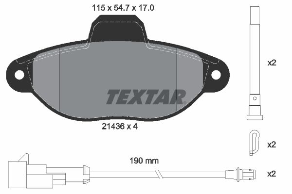 TEXTAR Bremsbelagsatz, Scheibenbremse (2143609)