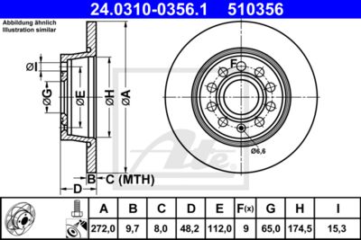 ATE Bremsscheibe (24.0310-0356.1)