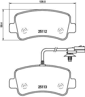 BREMBO Bremsbelagsatz, Scheibenbremse (P 68 063)