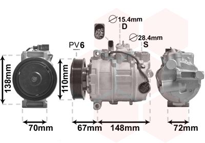 VAN WEZEL Kompressor, Klimaanlage (0301K701)