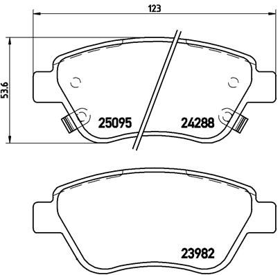 BREMBO Bremsbelagsatz, Scheibenbremse (P 66 001)