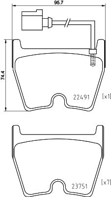 BREMBO Bremsbelagsatz, Scheibenbremse (P 85 152)