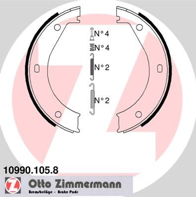 ZIMMERMANN Bremsbackensatz, Feststellbremse (10990.105.8)