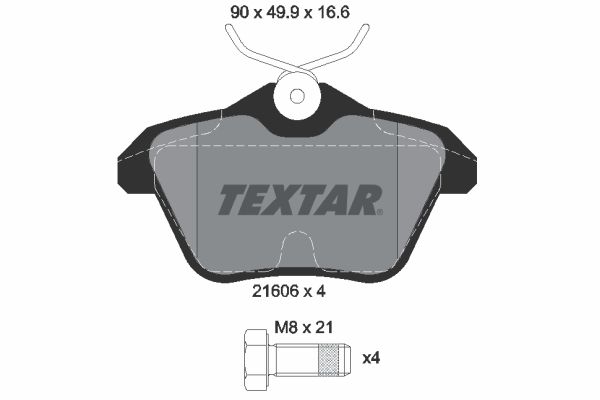 TEXTAR Bremsbelagsatz, Scheibenbremse (2160601)