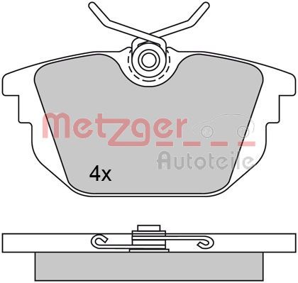 METZGER Bremsbelagsatz, Scheibenbremse (1170497)