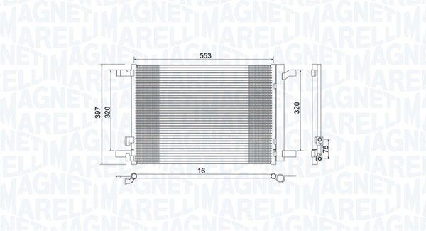 MAGNETI MARELLI Kondensator, Klimaanlage (350203964000)