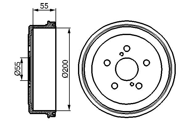 BOSCH Bremstrommel (0 986 477 139)