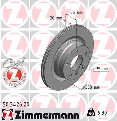 ZIMMERMANN Bremsscheibe (150.3426.20)