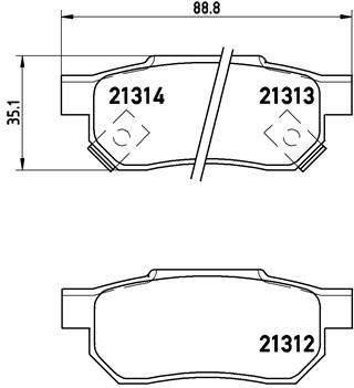 BREMBO Bremsbelagsatz, Scheibenbremse (P 28 017)