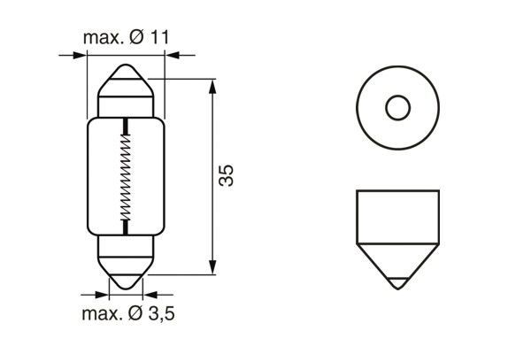 BOSCH Glühlampe, Kennzeichenleuchte (1 987 302 211)