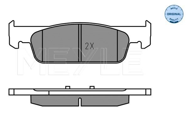 MEYLE Bremsbelagsatz, Scheibenbremse (025 257 3817)