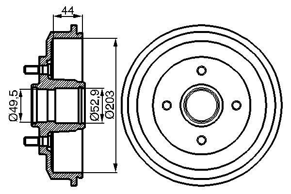 BOSCH Bremstrommel (0 986 477 102)