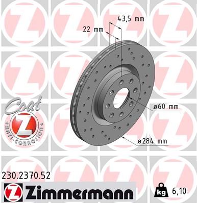 ZIMMERMANN Bremsscheibe (230.2370.52)