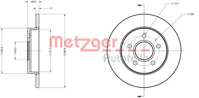 METZGER Bremsscheibe (6110088)