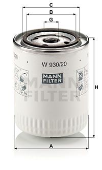 MANN-FILTER Ölfilter (W 930/20)