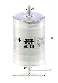 MANN-FILTER Kraftstofffilter (WK 831)