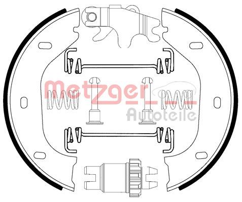 METZGER Bremsbackensatz, Feststellbremse (0152001)
