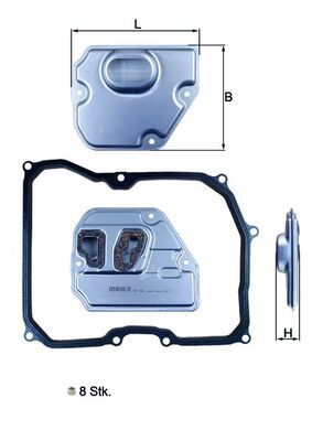 KNECHT Hydraulikfilter, Automatikgetriebe (HX 169KIT)