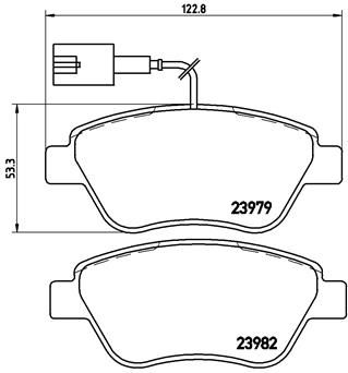 BREMBO Bremsbelagsatz, Scheibenbremse (P 23 108)