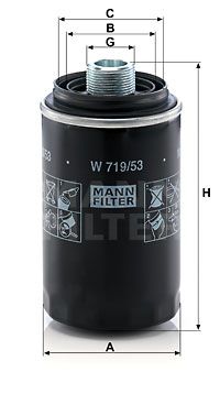 MANN-FILTER Ölfilter (W 719/53)