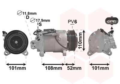 VAN WEZEL Kompressor, Klimaanlage (0600K567)