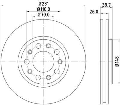 HELLA Bremsscheibe (8DD 355 117-231)