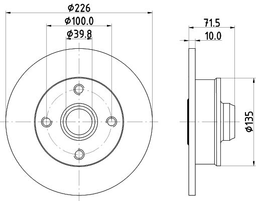 HELLA Bremsscheibe (8DD 355 113-461)