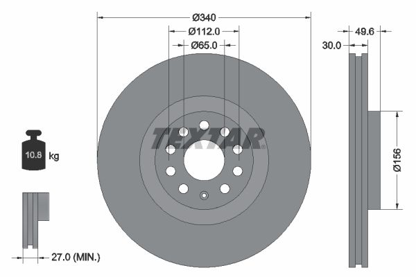 TEXTAR Bremsscheibe (92229805)