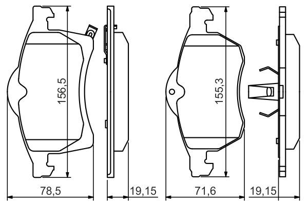 BOSCH Bremsbelagsatz, Scheibenbremse (0 986 494 509)