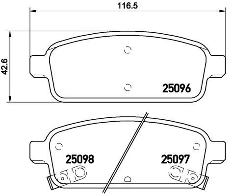 BREMBO Bremsbelagsatz, Scheibenbremse (P 59 080)