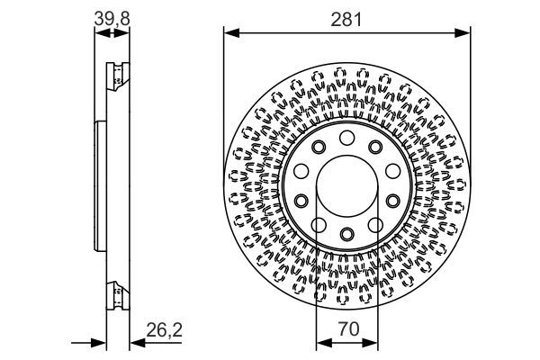 BOSCH Bremsscheibe (0 986 479 C42)