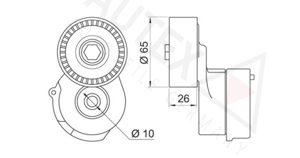 AUTEX Riemenspanner, Keilrippenriemen (654164)