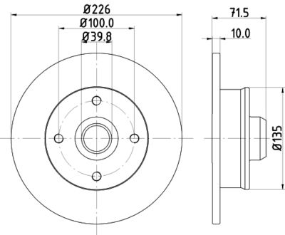 HELLA Bremsscheibe (8DD 355 101-661)