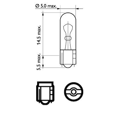 PHILIPS Glühlampe, Innenraumleuchte (12516CP)