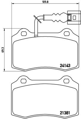 BREMBO Bremsbelagsatz, Scheibenbremse (P 85 104)