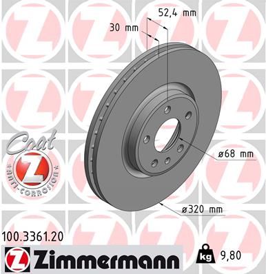 ZIMMERMANN Bremsscheibe (100.3361.20)